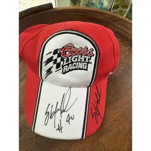 NWT Autographed‎ Chase Authentics Sterling Marlin Coors  Racing  Tags Hat Cap